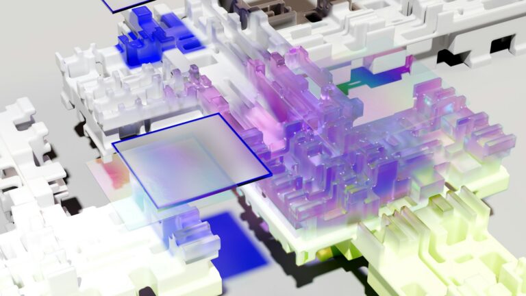 Abstarct 3D render of AI technology